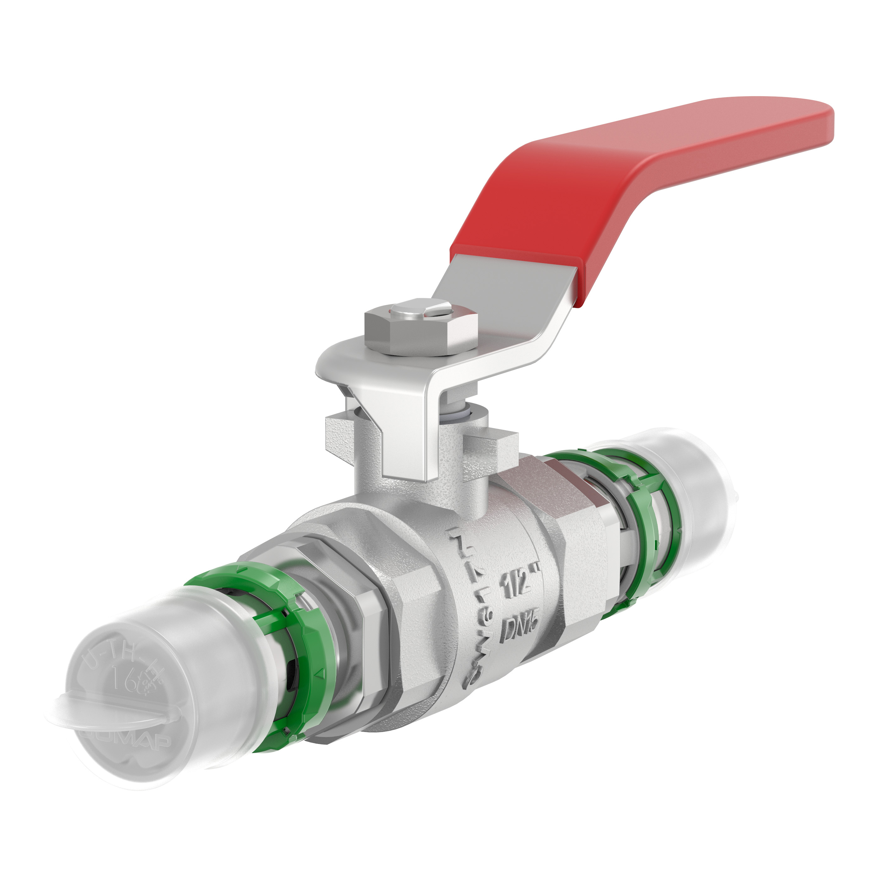7695W20 Ball valve with MultiSkin connection 20x2